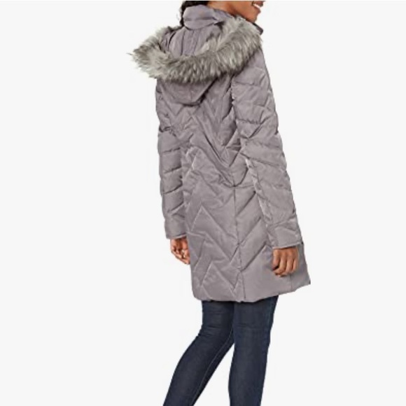Marc New York Roxbury down filled puffer jacket w/ removable faux fur trim hood - Picture 2 of 13